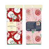 Peppermint Party Christmas Microfiber Kitchen Towel