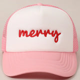 merry Trucker Hat, Pink