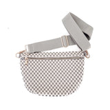 Westlyn Woven Bum Bag, Checkered Gray