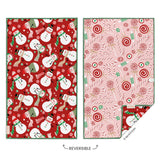 Peppermint Party Christmas Microfiber Kitchen Towel