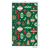 Ornaments & Bows Christmas Microfiber Towel