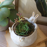 Ceramic Rabbit Vessel Pot