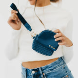 Wonderlust Dual Pouch Wristlet, Blue