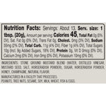 Finch + Fennel Champagne Honey Mustard — ingredients and nutrition label