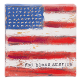 God Bless America Flag Canvas