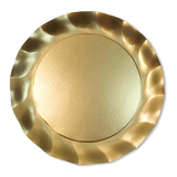 Wavy Charger Plate Gold, 8ct