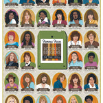 A vibrant puzzle showcasing iconic singers of the 1970s in various colors.
