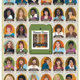 A vibrant puzzle showcasing iconic singers of the 1970s in various colors.