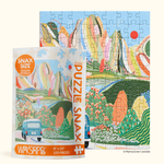Enjoy assembling this 100-piece puzzle with a van and mountains in the background. Made from recycled materials and safe for ages 7 and up.