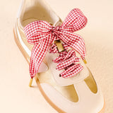 Step it Up Shoelaces, Red Gingham