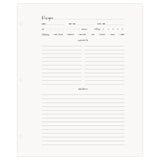 Large Recipe Page Set, 50ct