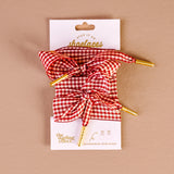Step it Up Shoelaces, Red Gingham