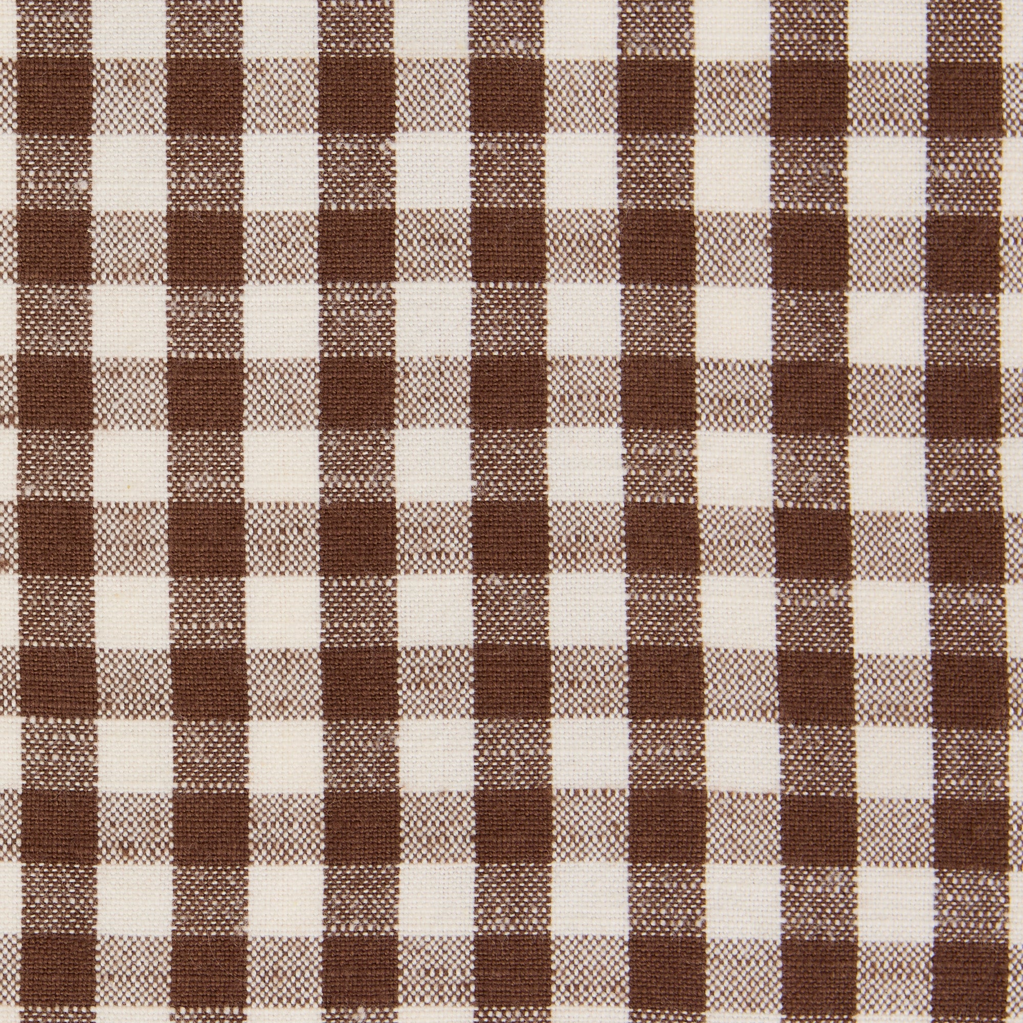 Design Imports Detail of brown and cream checks on Pumpkin Stack dishtowel