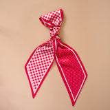 Twirl & Tie Accent Scarf, Red Gingham