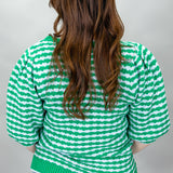 Abigail Short-sleeve Sweater, Blue