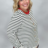 All I Wanted Striped Button Down Sweater, Ivory