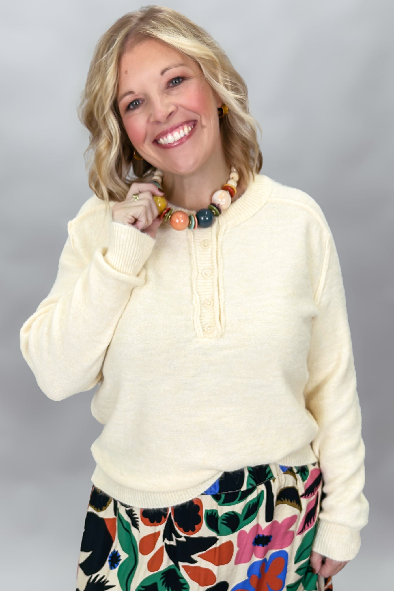 All My Love Raglan Sleeve Sweater, Cream