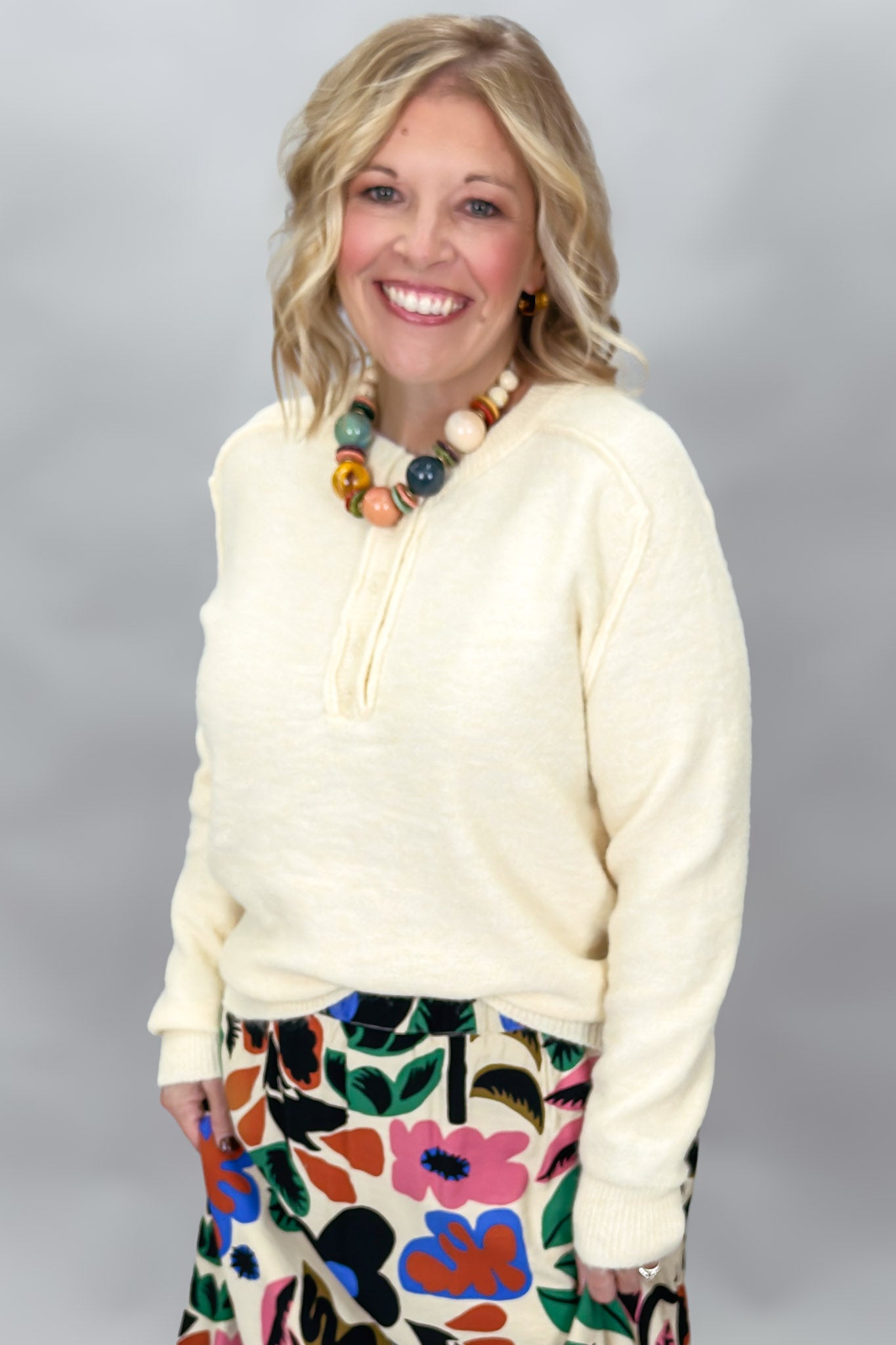 All My Love Raglan Sleeve Sweater, Cream