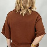 Am I Wrong 3/4 Sleeve Sweater, Brown