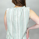 Before The Sun Striped Sleeveless Top, Blue