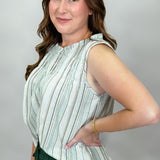 Before The Sun Striped Sleeveless Top, Blue