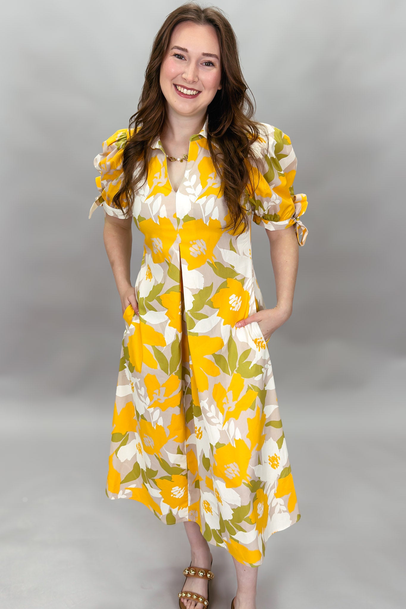 Big Bloom A-line Maxi Dress, Butter FEAST Big Bloom A-line Maxi Dress, Butter FEAST