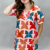 Butterfly Shift Dress, Multi
