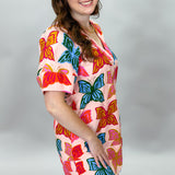 Butterfly Shift Dress, Multi
