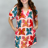 Butterfly Shift Dress, Multi