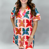 Butterfly Shift Dress, Multi