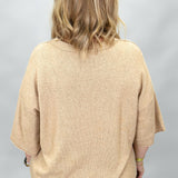 By And By Short Sleeve Button Up Cardigan, Brown