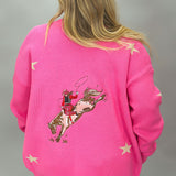 Callie Buckin Bronco Cardigan, Pink