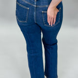 Country Boy's Dream High Rise Straight Crop Jeans, Dark