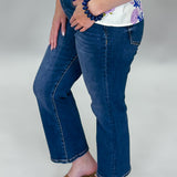 Country Boy's Dream High Rise Straight Crop Jeans, Dark
