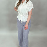 Craving You Stripe Wide-leg Pants, Blue