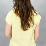 Crowded Table Capped Sleeve Knit Lightweight Sweater, Butter