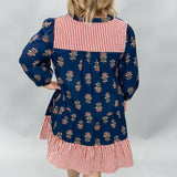 Crying Over You Block Print Tunic Dress, Navy (Mommy & Me Available)