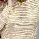 Deeply Still In Love Sheer Long Sleeve Shirt, Cream