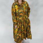 IVY JANE Derby Day Collared Button Down Horse Print Midi Dress, Green, alternate product view
