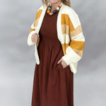 THML Doll House Sleeveless Smocked Midi Dress, Brown, alternate product view