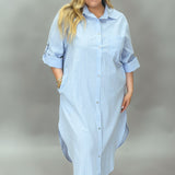 Drama Queen Button-Up Stripe Dress