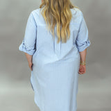 Drama Queen Button-Up Stripe Dress