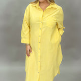 Drama Queen Button-Up Stripe Dress
