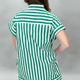 Electric Touch Stripe Midi Dress, Green
