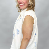 Escapade Hand Embroidered Sleeveless Top