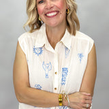 Escapade Hand Embroidered Sleeveless Top