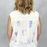 Escapade Hand Embroidered Sleeveless Top