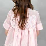 Excuse The Mess Sheer Medallion Top, Pink