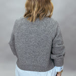 ENTRO Fair To You Mock Neck Sweater, Gray, alternate product view
