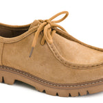 Corkys Fall For It camel lace-up moccasin shoe with lug sole